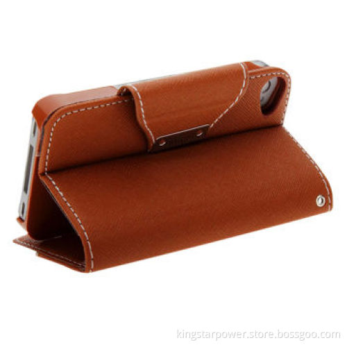 Leather Case for iPhone 4/4S/4G/4GS, Made of PC and PU